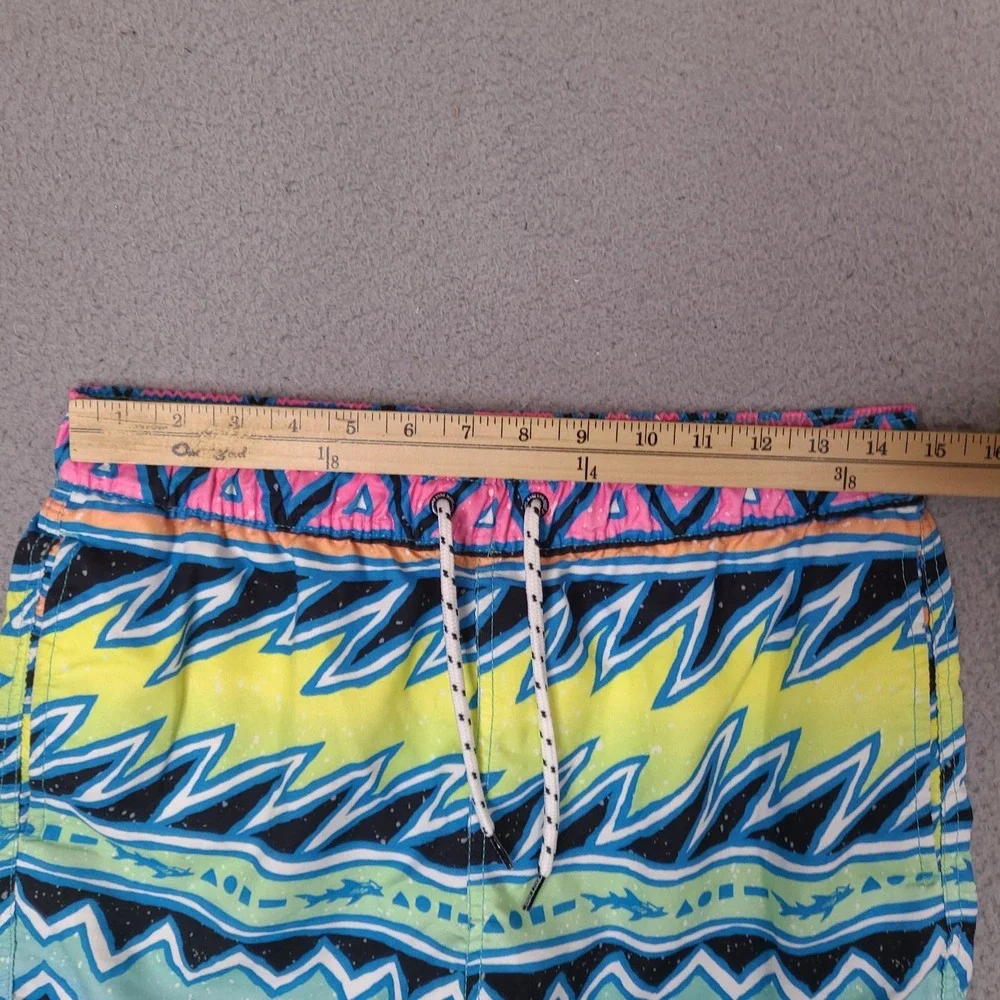 Maui And Sons Swim Trunks Men Medium Colorful Tribal Lined Bathing Suit 29 Waist